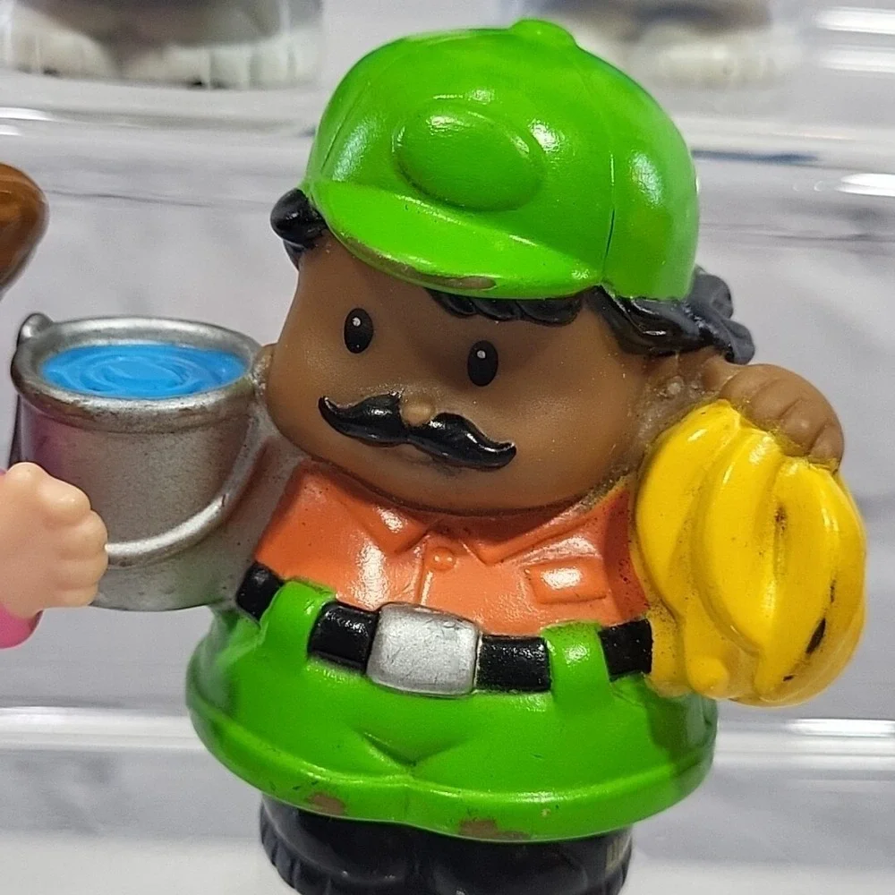 Fisher-Price Little People Figures‎ Lot 5 Zoo Keeper African American Rainy Day